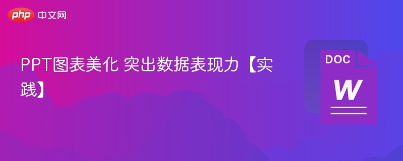 PPT图表美化 突出数据表现力【实践】