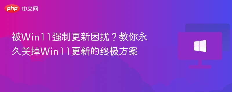 被Win11强制更新困扰？教你永久关掉Win11更新的终极方案