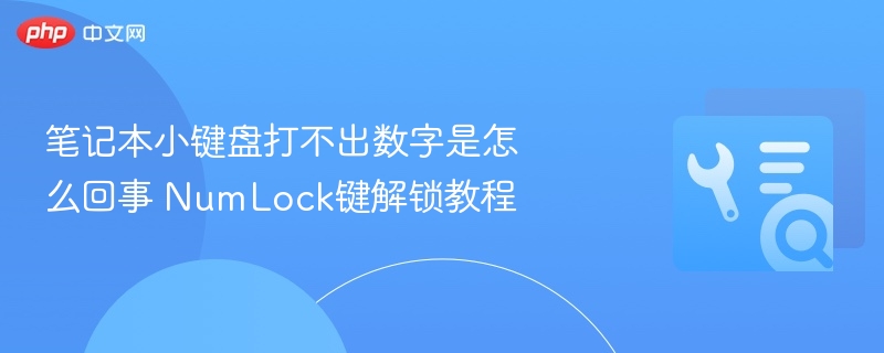 笔记本小键盘打不出数字是怎么回事 NumLock键解锁教程