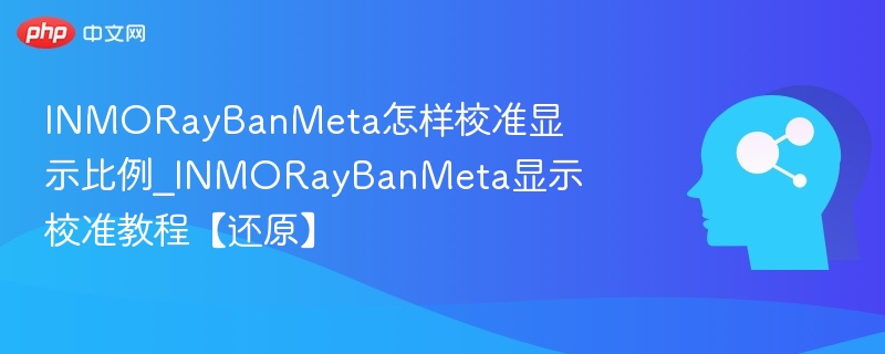 INMORayBanMeta校准方法及还原指南