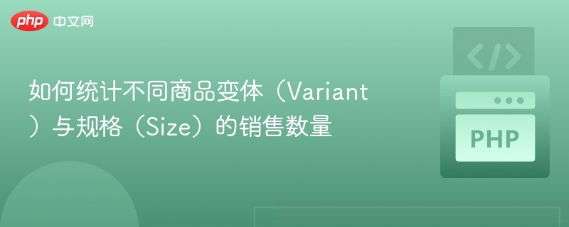 如何统计不同商品变体(Variant)与规格(Size)的销售数量