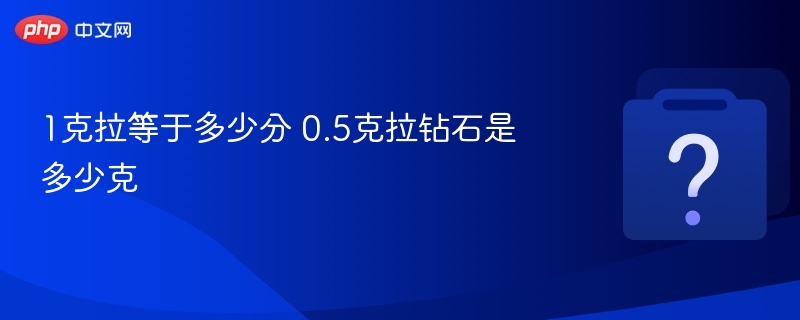 1克拉等于100分，0.5克拉约重0.1克