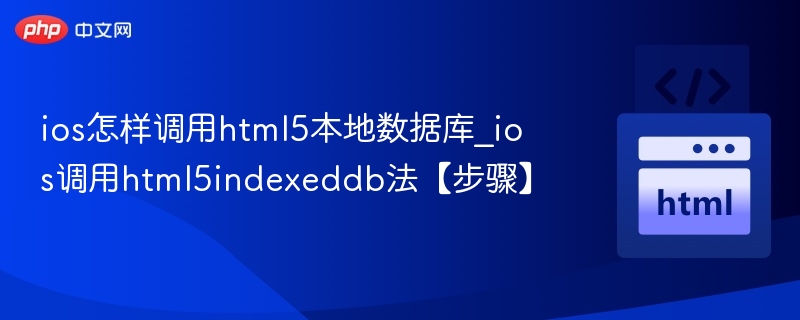 iOS下HTML5IndexedDB调用全解析
