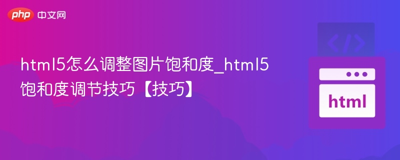 HTML5调整图片饱和度方法详解