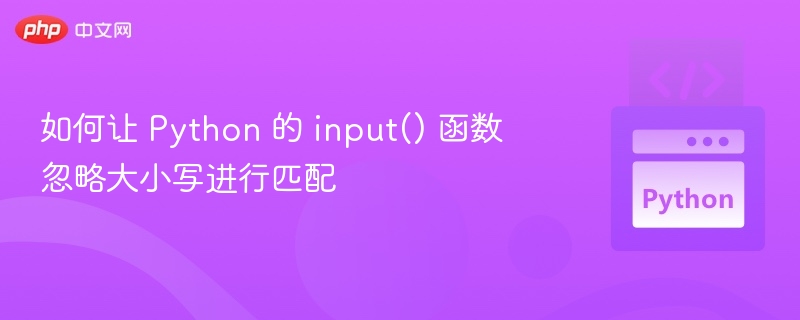 Python中如何实现input()忽略大小写匹配