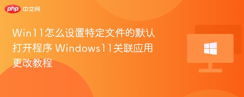 Win11设置默认程序教程详解