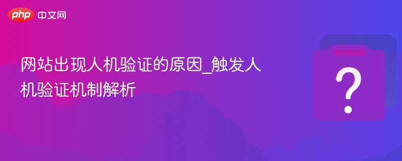 网站触发人机验证的常见原因
