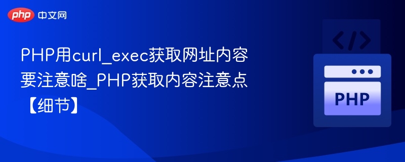 PHP用curl_exec获取网址内容要注意啥_PHP获取内容注意点【细节】