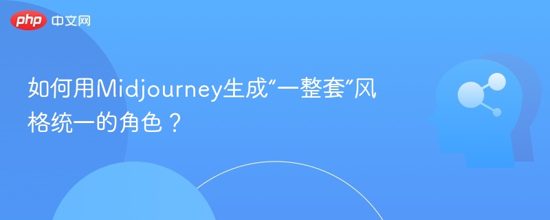 Midjourney角色统一风格生成指南