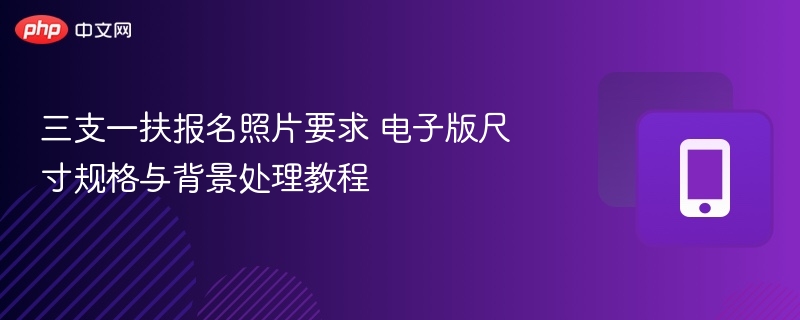 三支一扶报名照片要求 电子版尺寸规格与背景处理教程