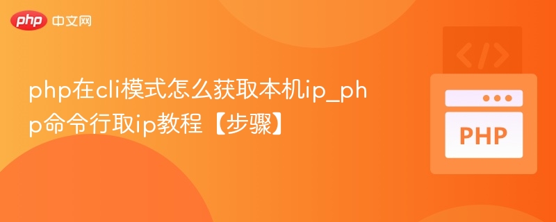 PHPCLI获取本地IP方法详解