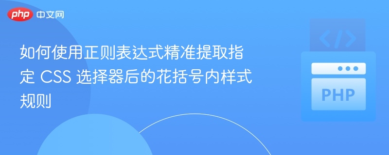 正则提取CSS选择器样式规则技巧