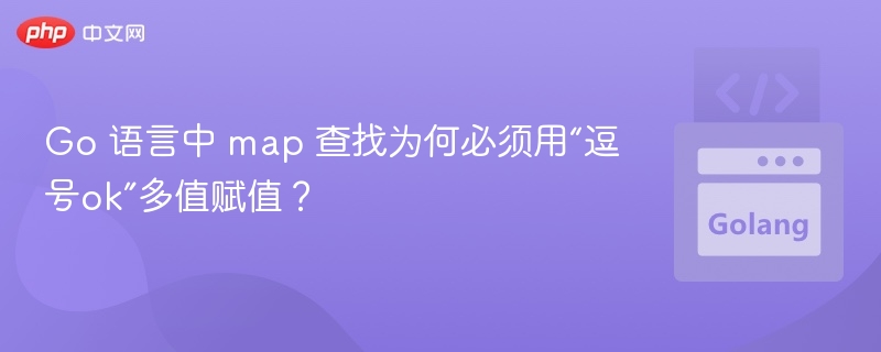 Go 语言中 map 查找为何必须用“逗号ok”多值赋值？
