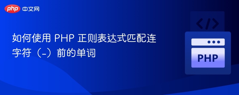 PHP正则匹配连字符前单词技巧