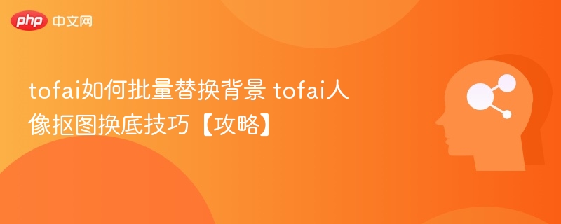 TOFAI人像换背景技巧教程