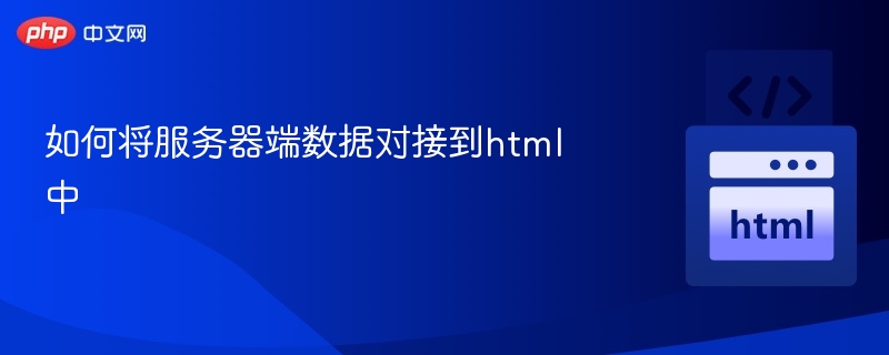 服务器数据对接HTML技巧分享