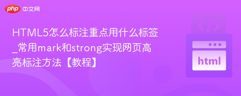 HTML5用mark和strong标注重点教程