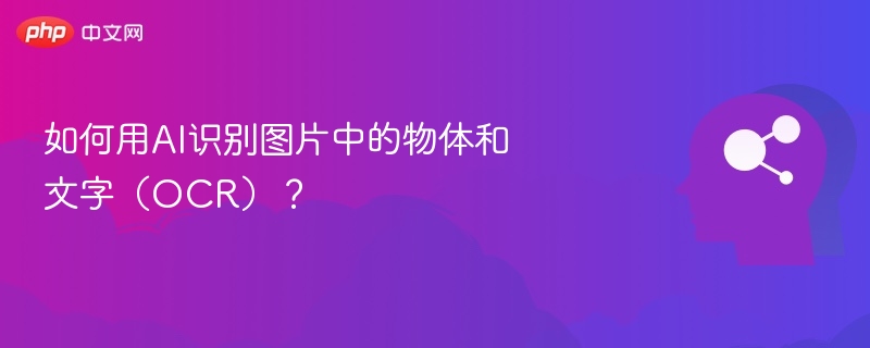 如何用AI识别图片中的物体和文字（OCR）？