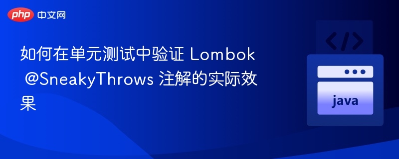 Lombok@SneakyThrows单元测试验证方法