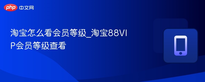 淘宝88VIP等级怎么查？