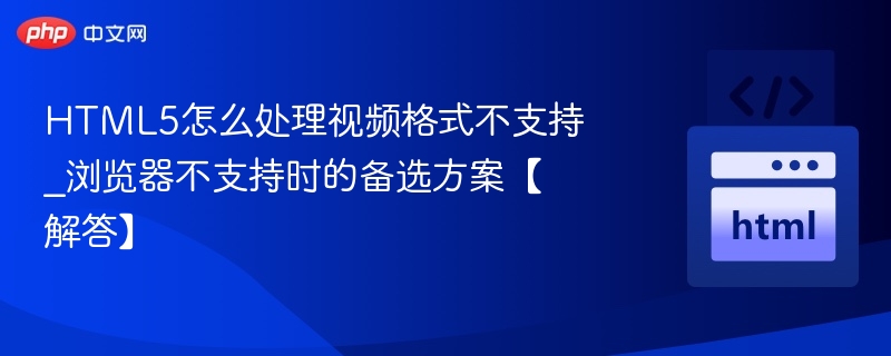 HTML5视频无法播放怎么办？替代方案全解析