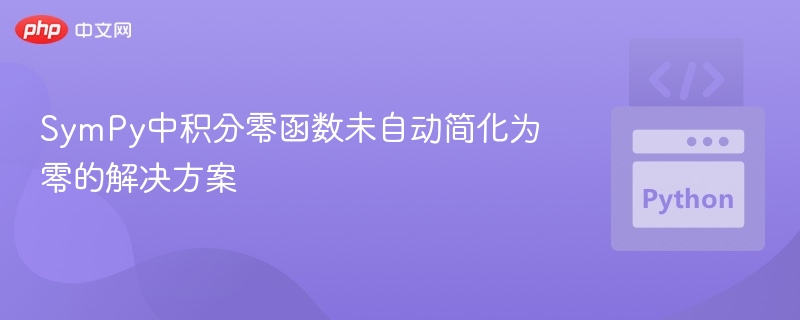 SymPy中积分零函数未自动简化为零的解决方案