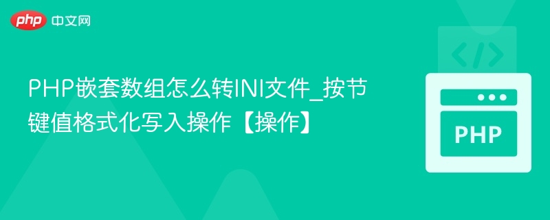 PHP多维数组转INI格式写入方法