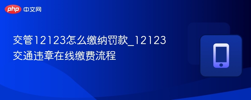 交管12123怎么缴纳罚款_12123交通违章在线缴费流程
