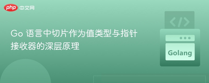 Go 语言中切片作为值类型与指针接收器的深层原理