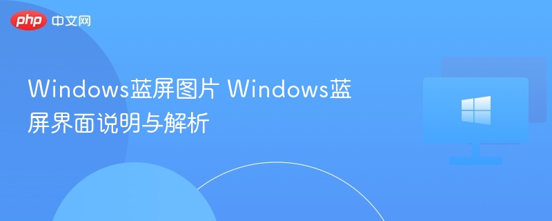Windows蓝屏截图解析与解决方法