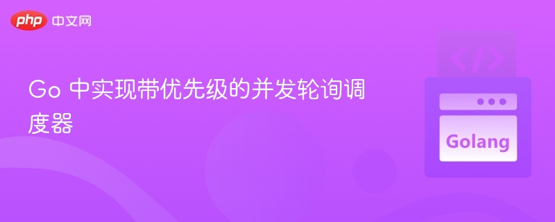 Go实现带优先级的并发调度器