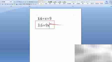 解方程3.6÷x=9的步骤