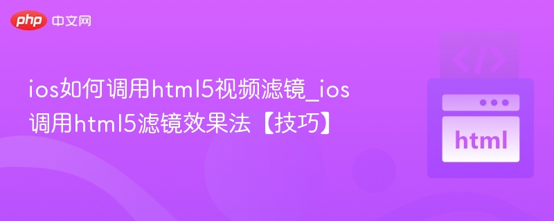 ios如何调用html5视频滤镜_ios调用html5滤镜效果法【技巧】