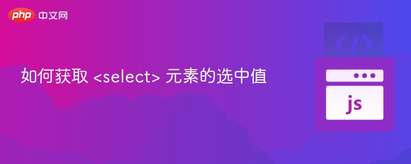 如何获取 <select> 元素的选中值
