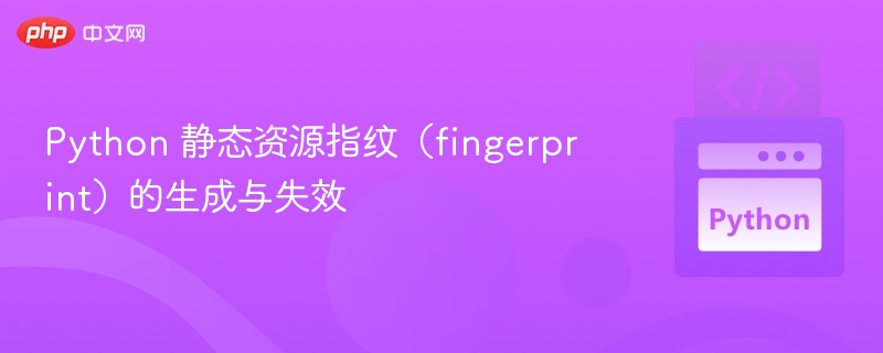 Python 静态资源指纹(fingerprint)的生成与失效
