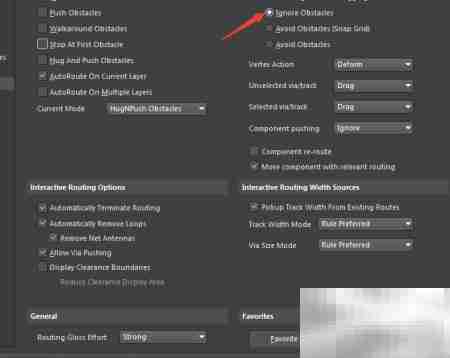 Altium Designer忽略障碍设置方法