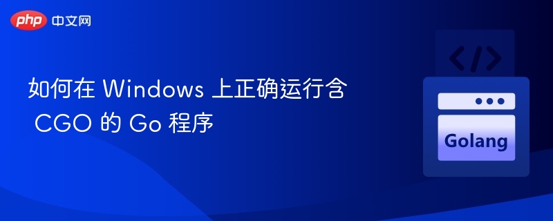 Windows下CGOGo程序运行方法
