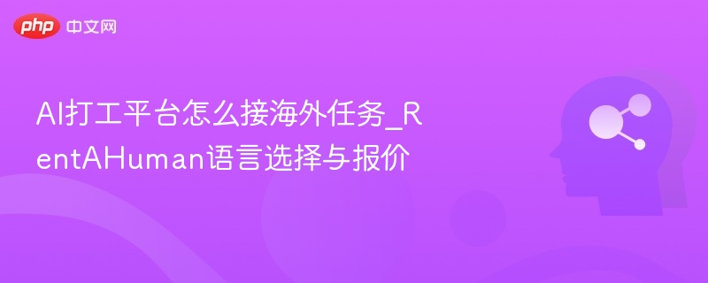 AI打工平台怎么接海外任务_RentAHuman语言选择与报价