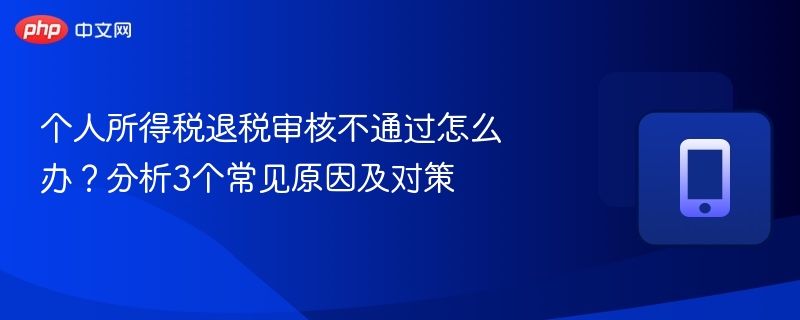 个人所得税退税审核不通过怎么办？分析3个常见原因及对策