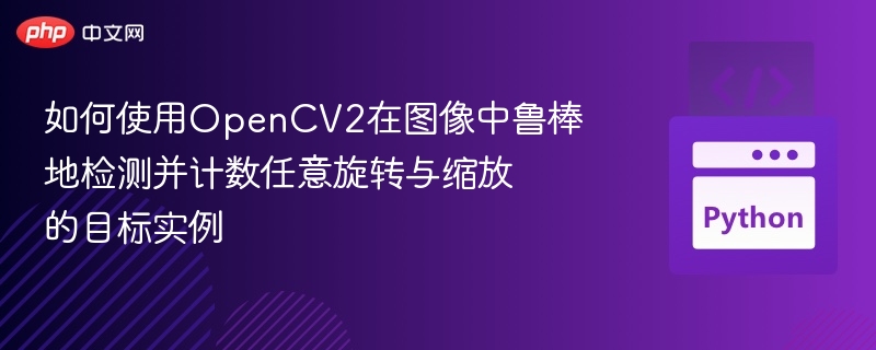 如何使用OpenCV2在图像中鲁棒地检测并计数任意旋转与缩放的目标实例
