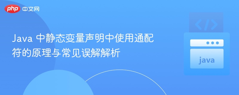 静态变量通配符使用原理与常见误区