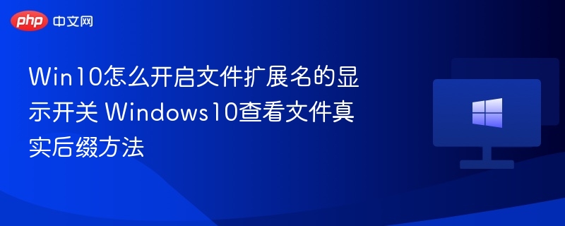 Win10显示文件扩展名教程