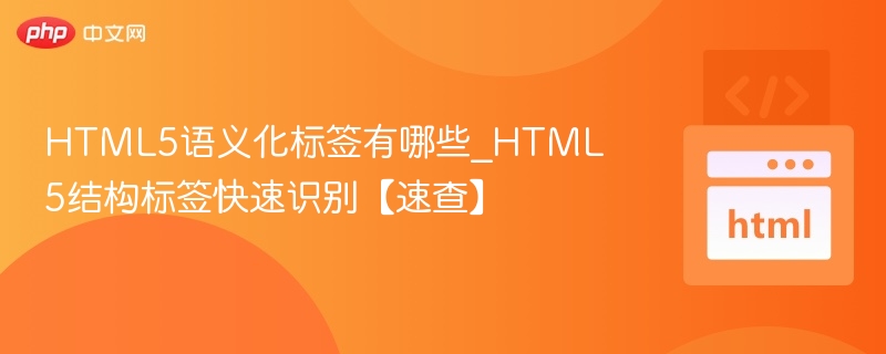 HTML5语义化标签有哪些_HTML5结构标签快速识别【速查】