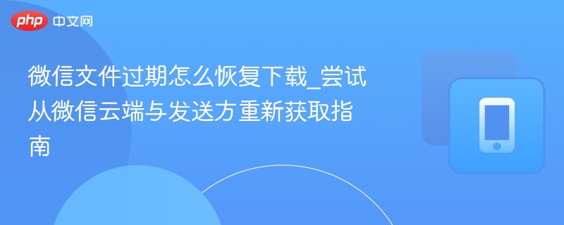 微信文件过期怎么重新下载？