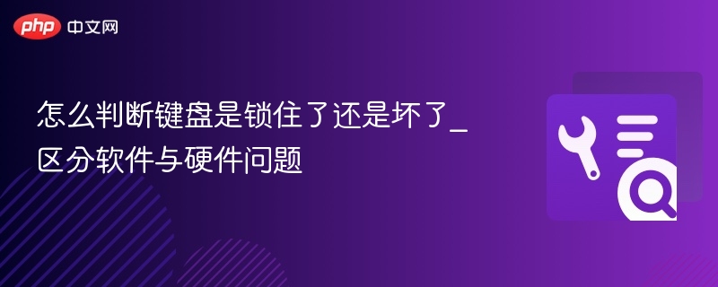 键盘锁住还是坏了？教你快速判断！