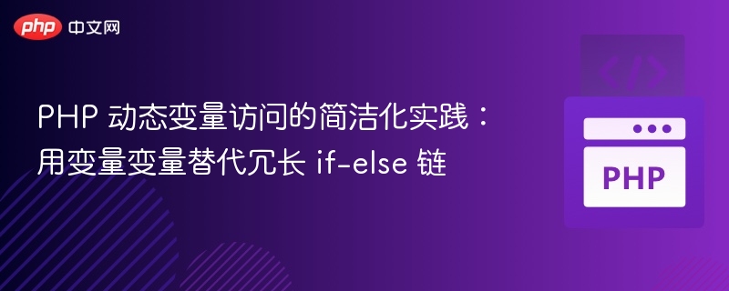 PHP 动态变量访问的简洁化实践:用变量变量替代冗长 if-else 链