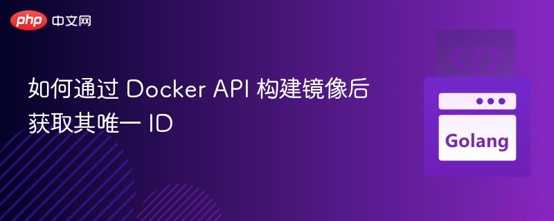 如何通过 Docker API 构建镜像后获取其唯一 ID

