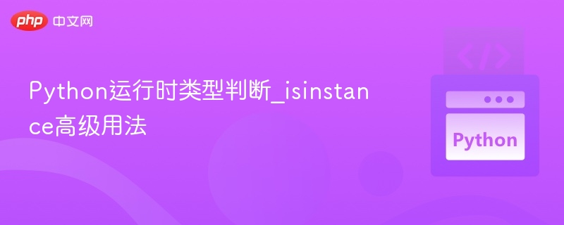 Python运行时类型判断_isinstance高级用法