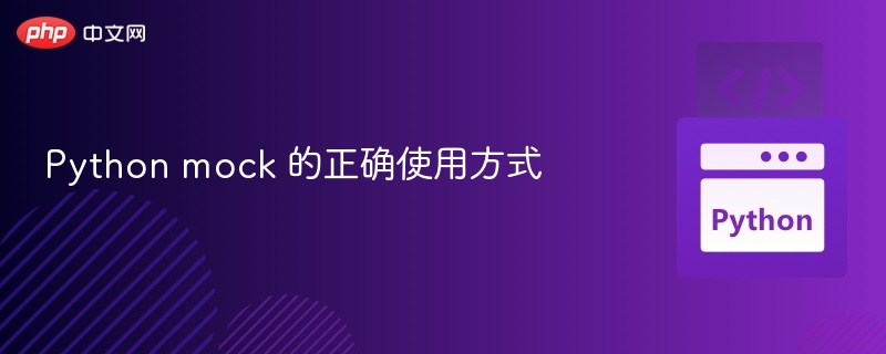 Python mock 使用技巧与实战方法