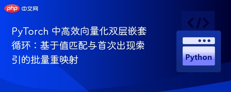 PyTorch双层循环向量化技巧解析
